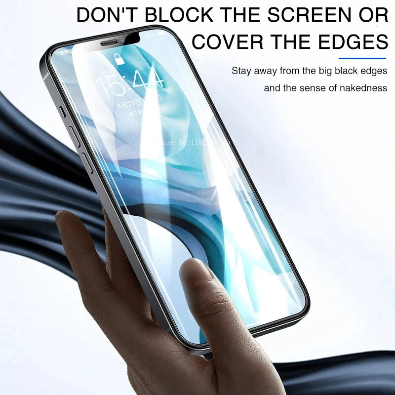 4-Pack 9D Full Cover Tempered Glass iPhone 17 16 15 14 13 12 11 Pro Max Plus X XR XS HD Anti-Scratch