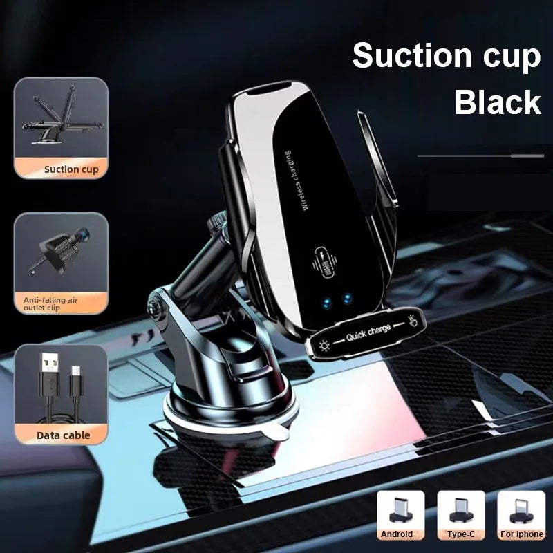 Auto-Clamp Wireless Car Phone Holder Charger Vent Mount
