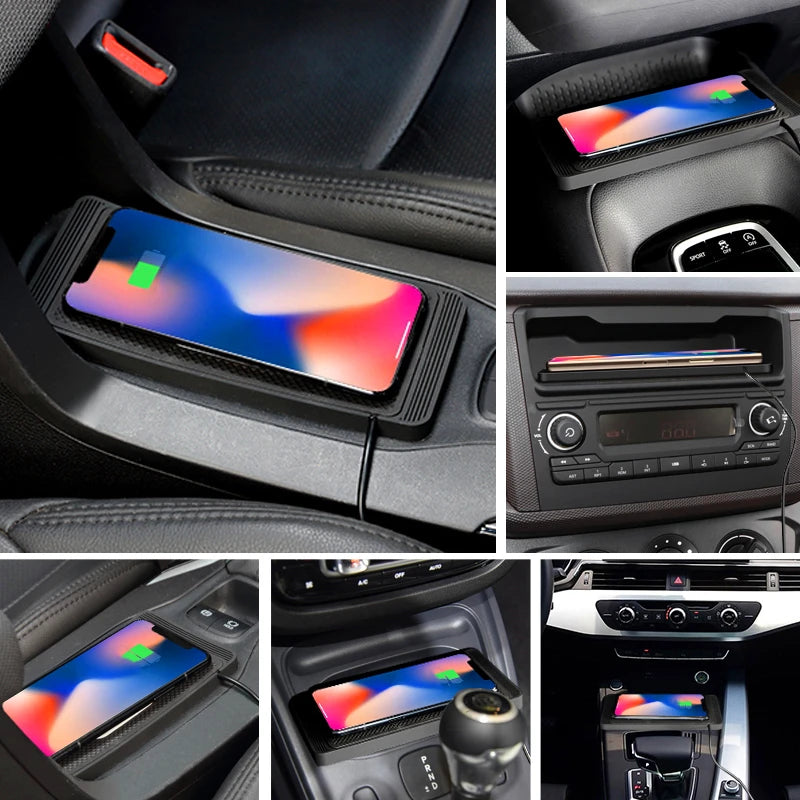 Wireless Car Charger Pad – 15W Fast Qi Charging Non-Slip Mat