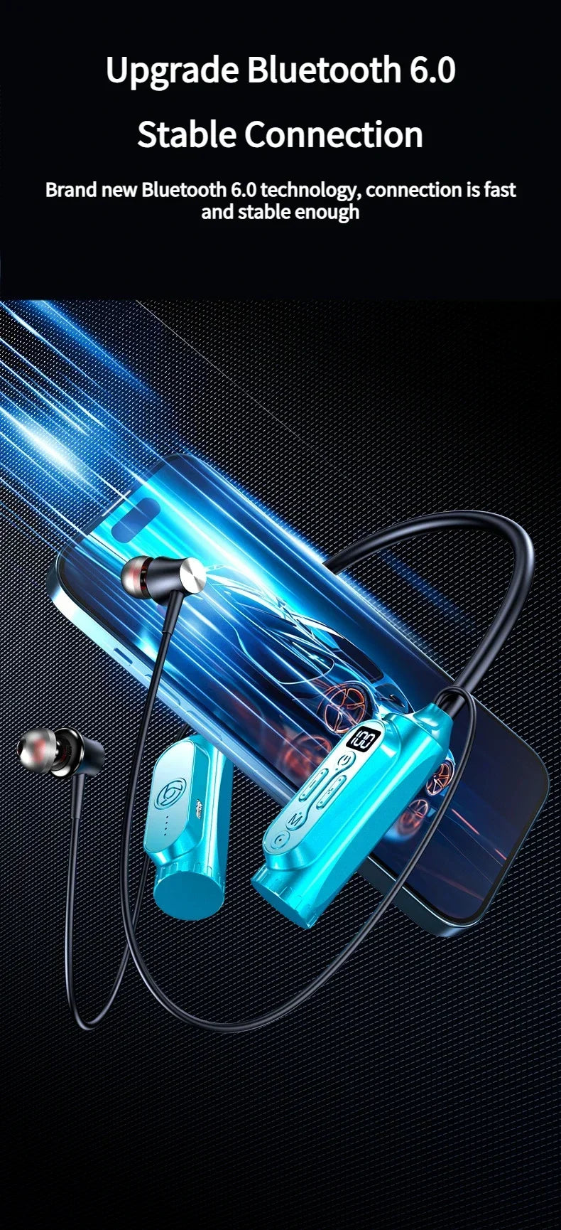 Luxuglow Smart Neckband Earphones with ANC and Power Bank