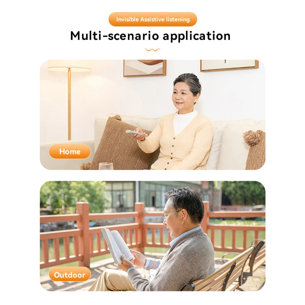 Wireless Hearing Aid Earbuds for Seniors and Adults
