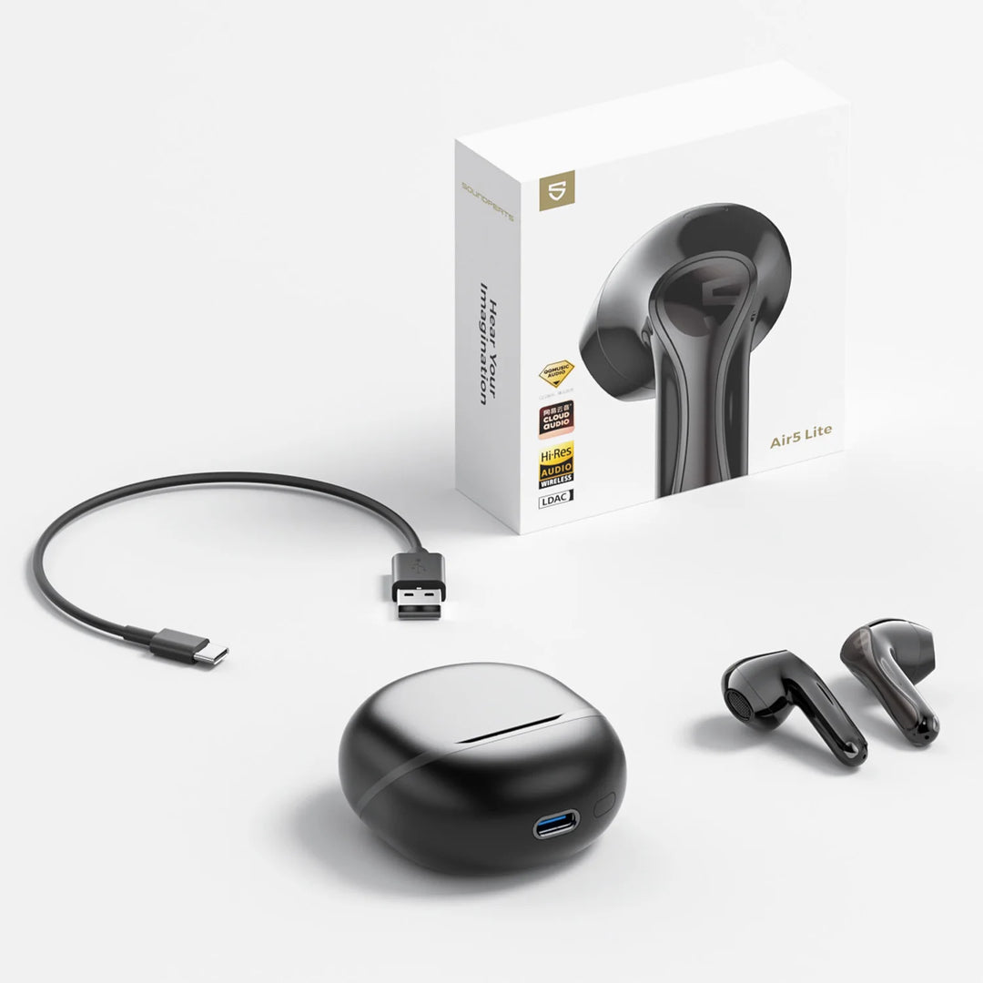 Soundpeats Air5 Lite Hi-Res Wireless Earbuds - Waterproof with 4 Dynamic Drivers