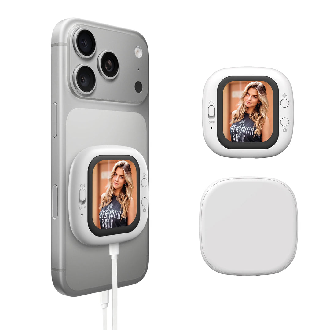 Magnetic Wireless Phone Camera Selfie Mini for Vlog Screen Mirroring — Magnetic Wireless Phone Rear Camera Selfie Mini