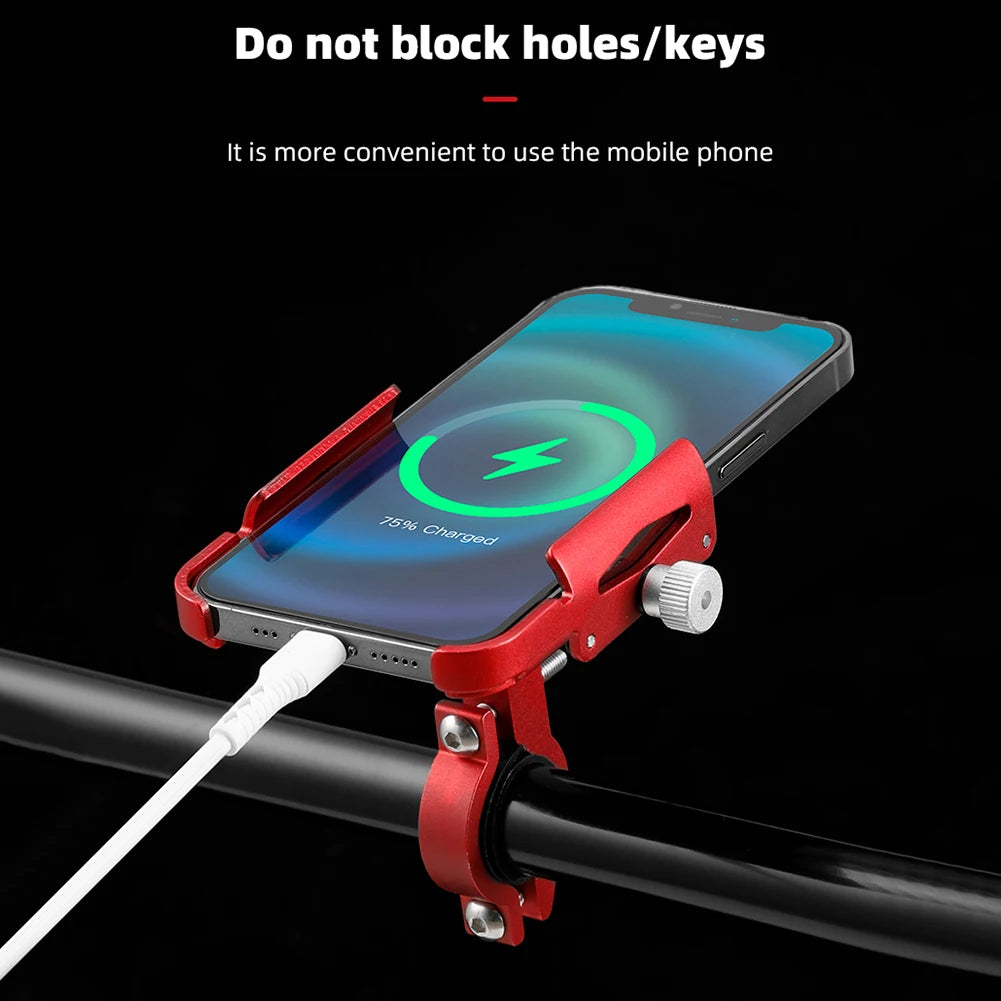 360° Aluminum Alloy Bike Phone Holder – MTB Motorcycle Handlebar GPS Mount