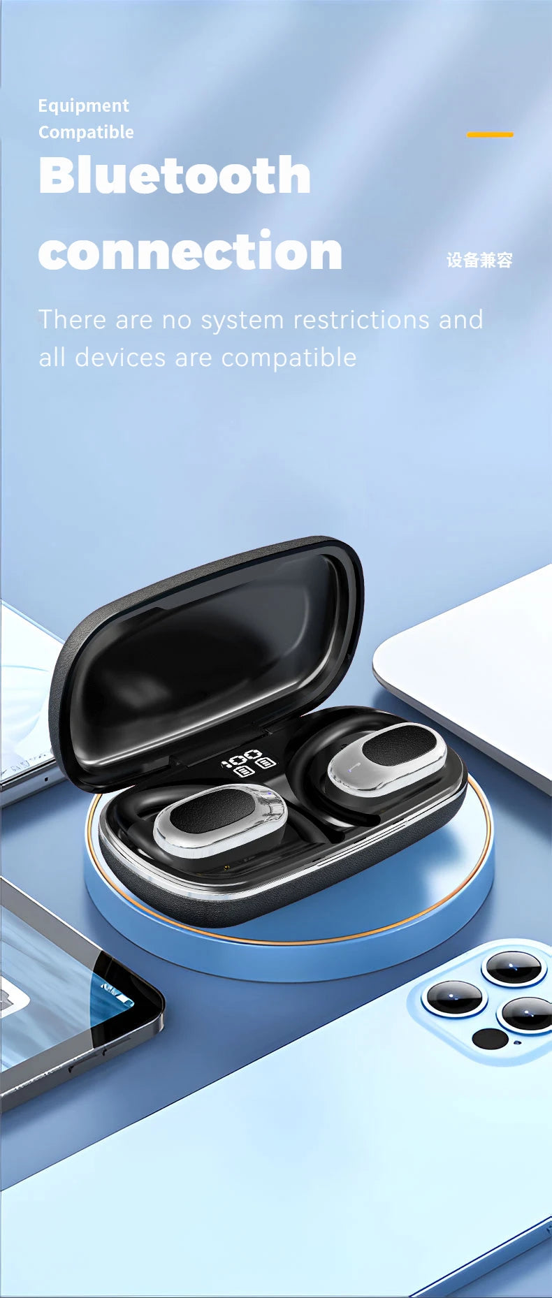 Get the best sweatproof ear hook for your iPhone - secure fit and wireless stereo sound! — magsafe ear hook Bluetooth headset