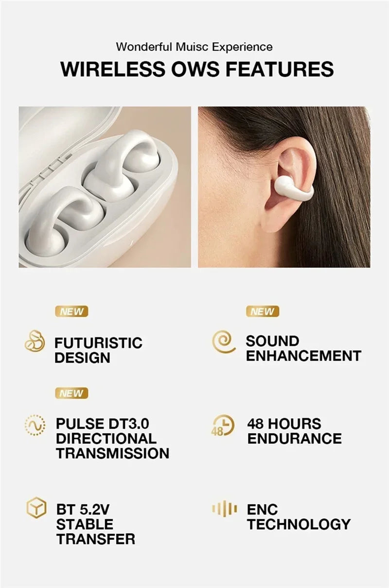 VIKEFON Open-Ear Bluetooth 5.3 Air Conduction Sport Headphones