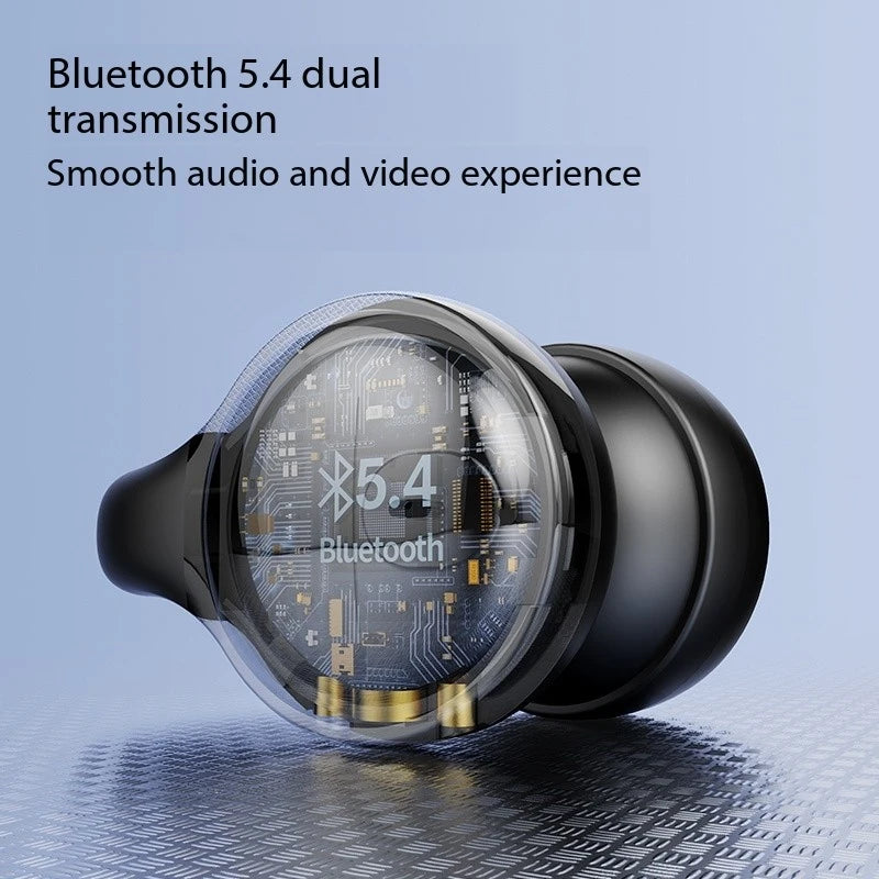 BT 5.3 Mirror Ear Clip Headphones | Digital Display OWS | HiFi Lossless AAC | Sport Wireless