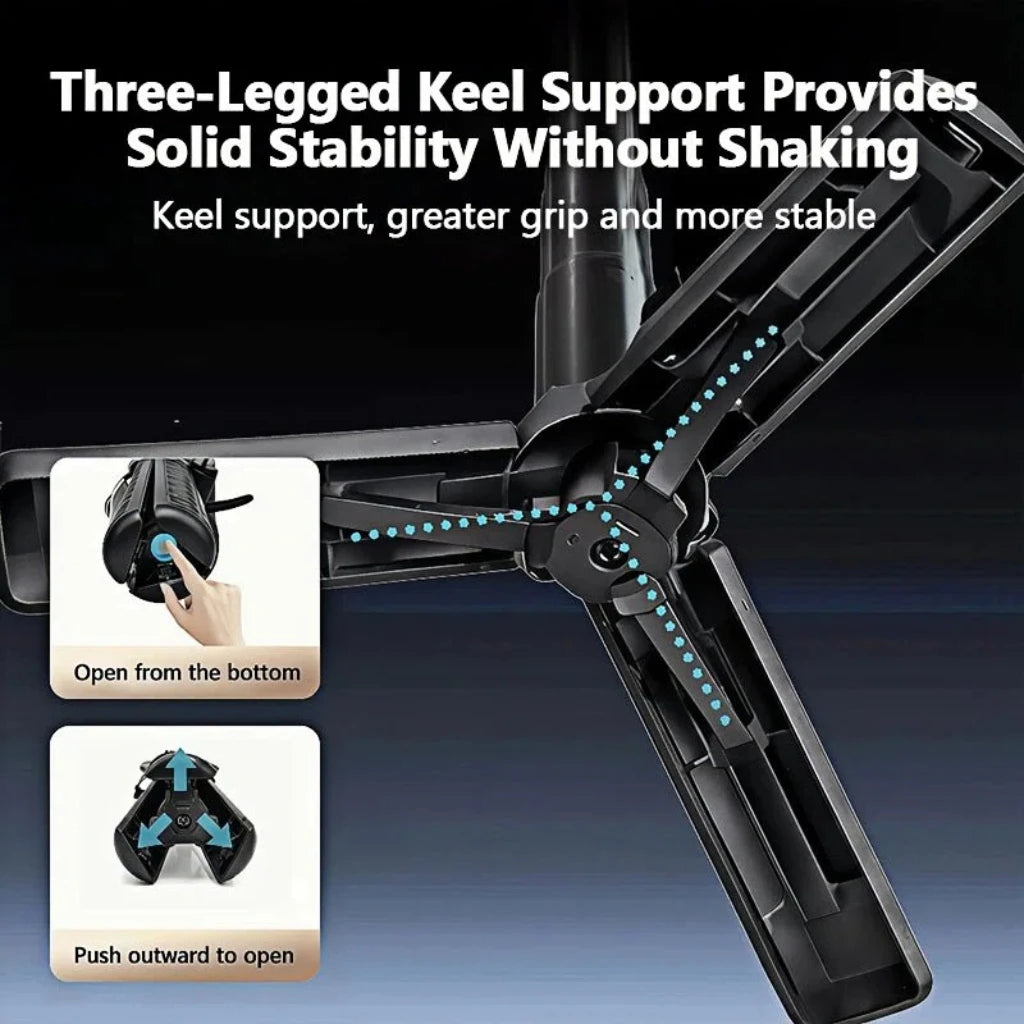 4-in-1 Magnetic Selfie Stick Bluetooth Remote 360° Rotation