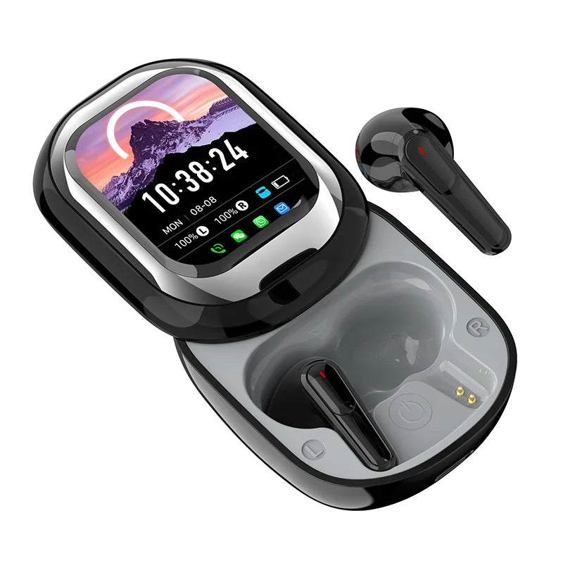 ANC Bluetooth Earphones - Noise Cancelling, Touch Screen Case & Long Battery Life