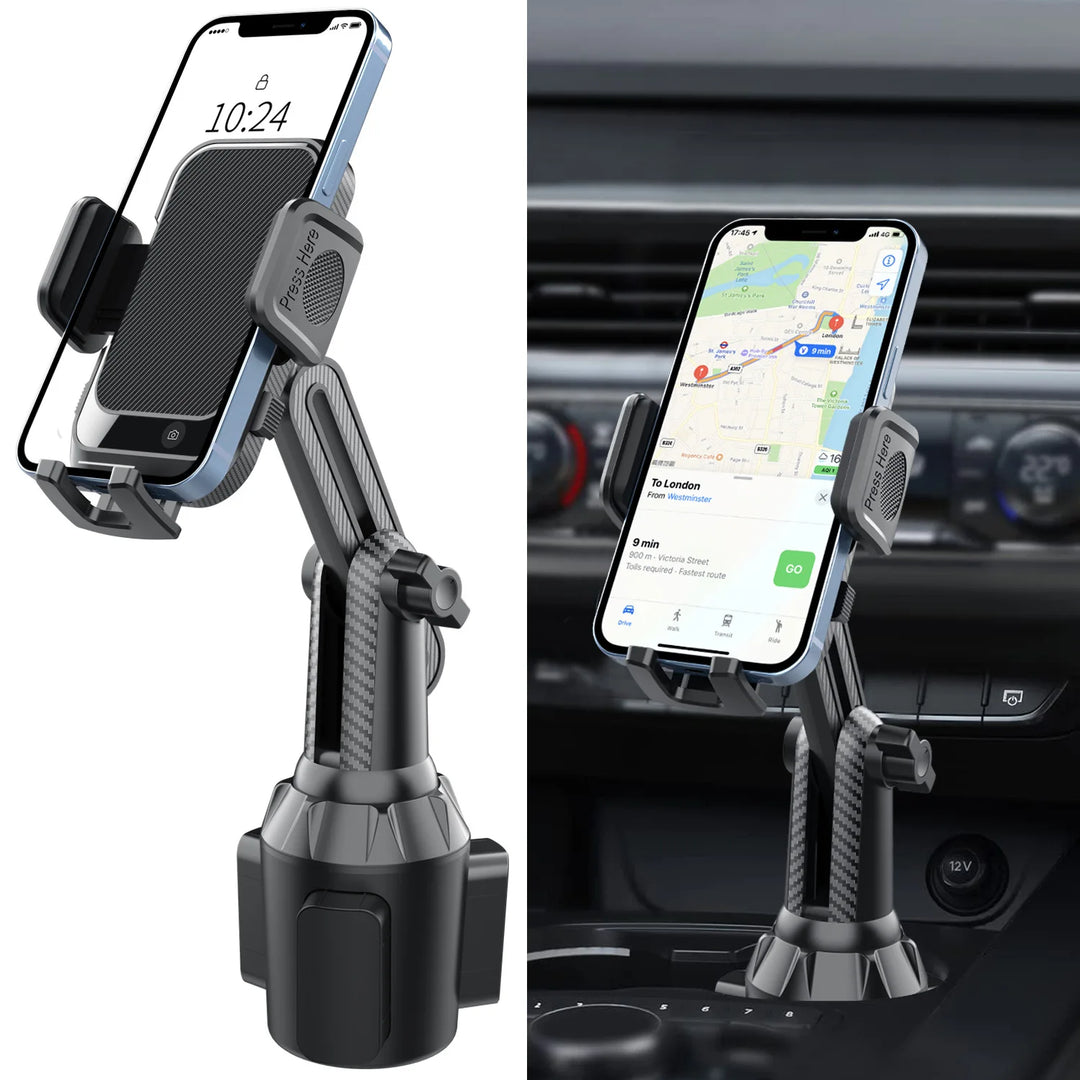 Cup Holder Phone Mount for Car & Golf Cart, 360-Degree Rotating