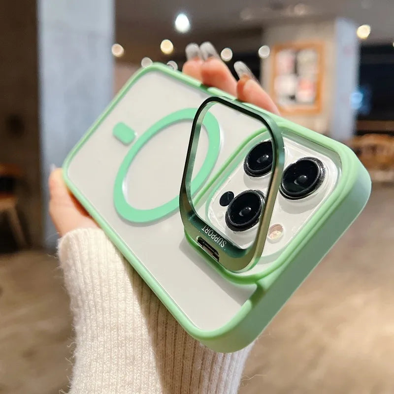 MagSafe Glass Lens Protector Case iPhone 17 16 15 14 13 12 11 Pro Max Magnetic Shockproof Clear Cover