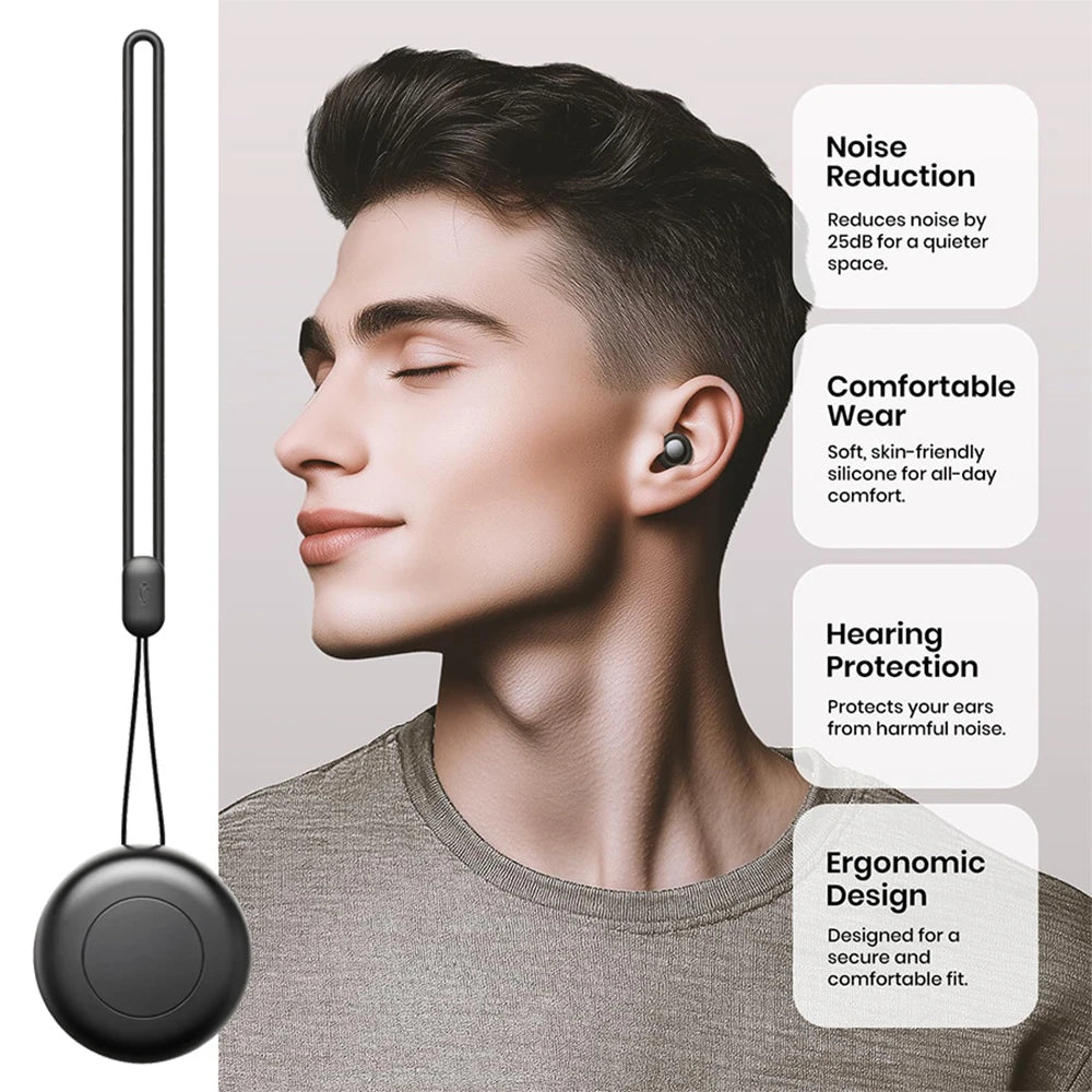 Reusable Silicone Earplugs High-Density Noise Blocking Sleep