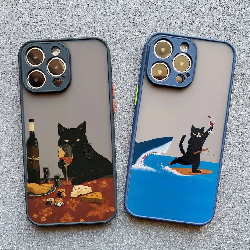 Funny Cat iPhone Case (Cartoon Shockproof Cover)