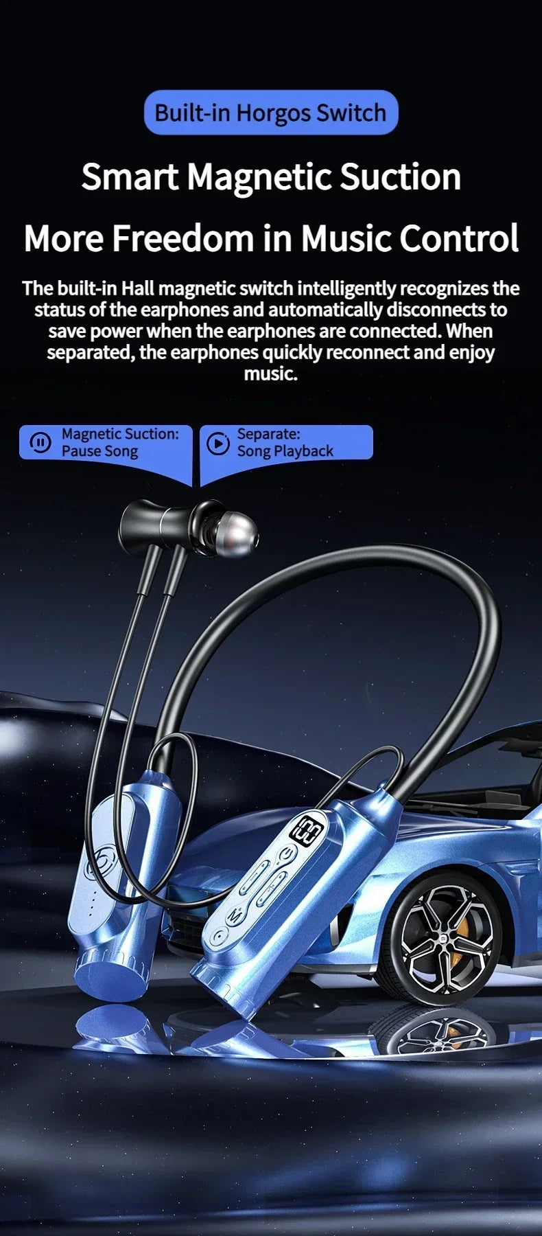 Luxuglow Smart Neckband Earphones with ANC and Power Bank