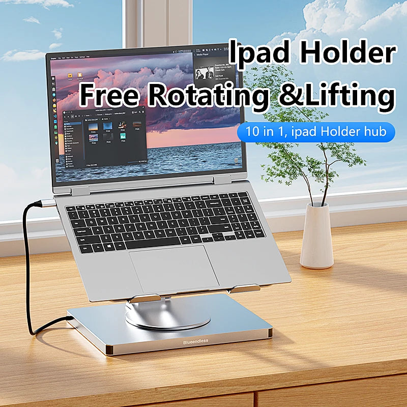 Best 10-in-1 Laptop Stand Hub, Laptop Professional Essentials — usb-c laptop stand hub