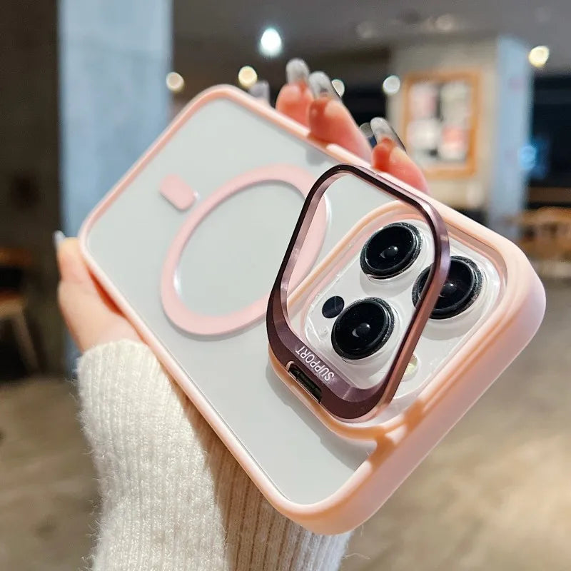 MagSafe Glass Lens Protector Case iPhone 17 16 15 14 13 12 11 Pro Max Magnetic Shockproof Clear Cover