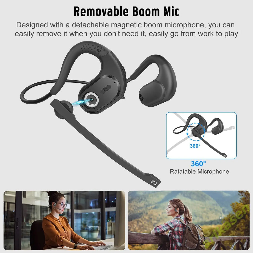 Arikasen Bluetooth 5.3 Headphones with Detachable Mic — bluetooth headphones