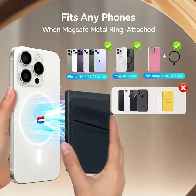 Slim Magnetic Pop-Up Card Holder RFID Blocking Wallet Unisex