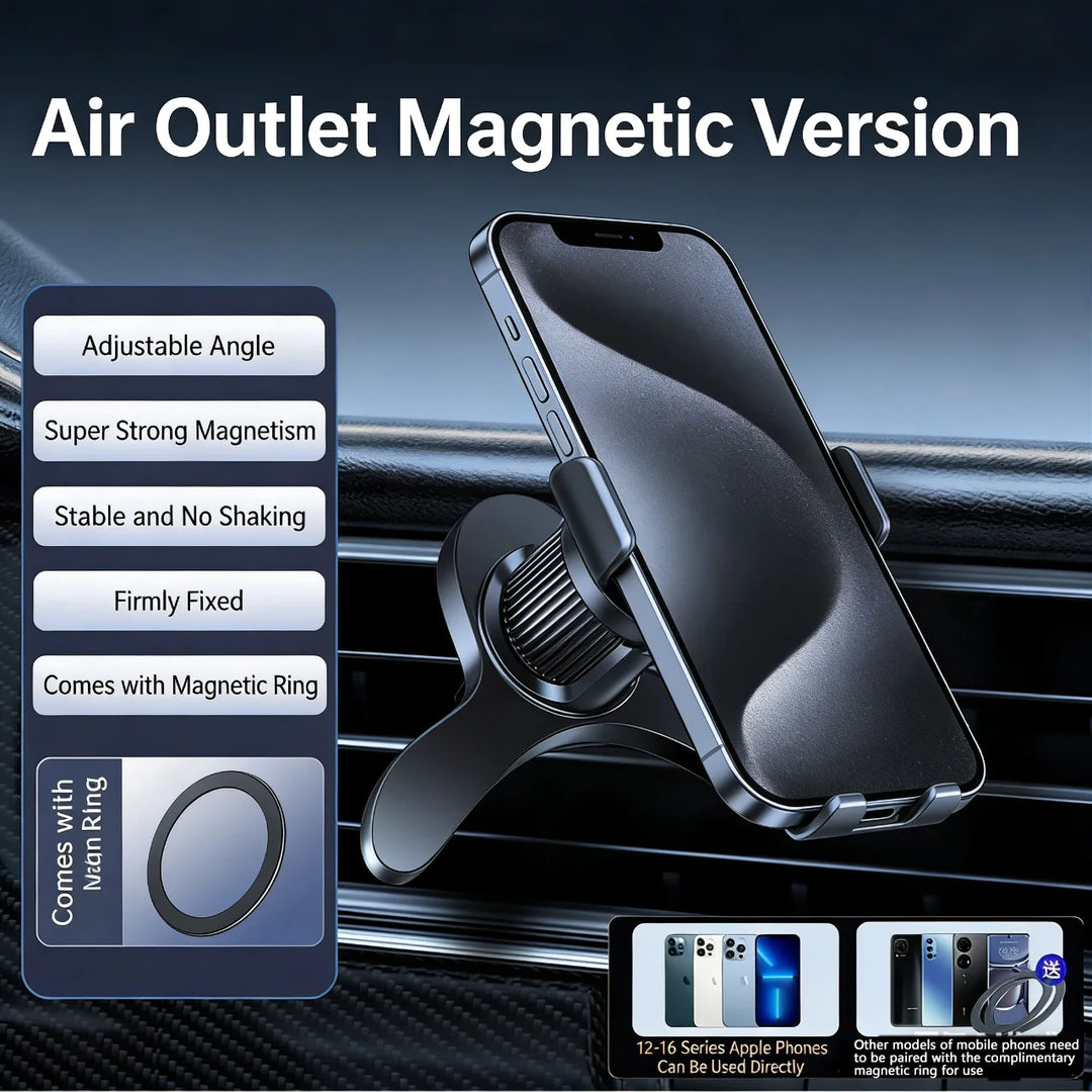 MagSafe Car Vent Phone Mount - 17 N52 Magnets, iPhone 12-16