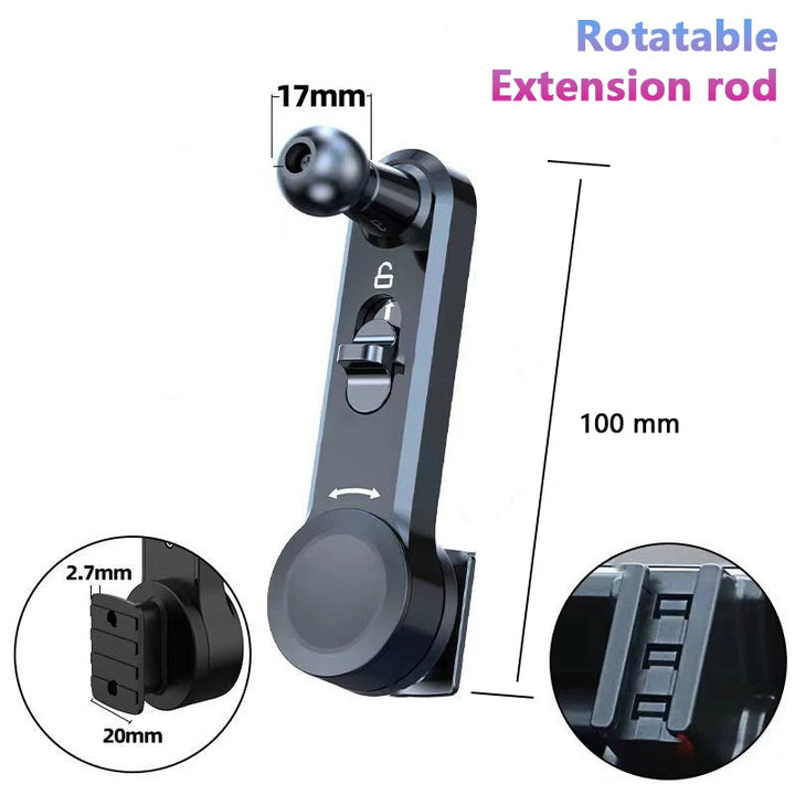 360° Rotatable Car Phone Mount Extension Rod