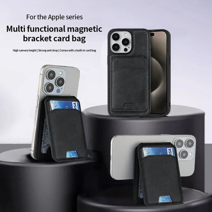 MagSafe Leather Wallet Case for iPhone 13, 14, 15, 16