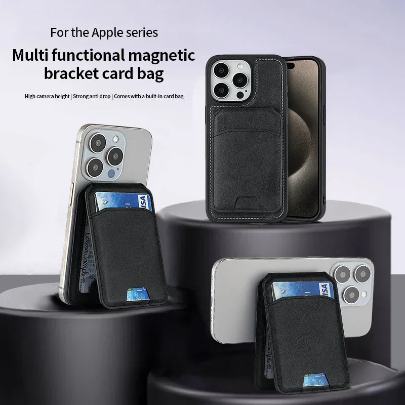 MagSafe Leather Wallet Case for iPhone 13, 14, 15, 16