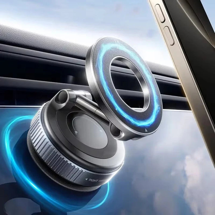 Magnetic Car Phone Holder, Foldable 360 Suction Mount