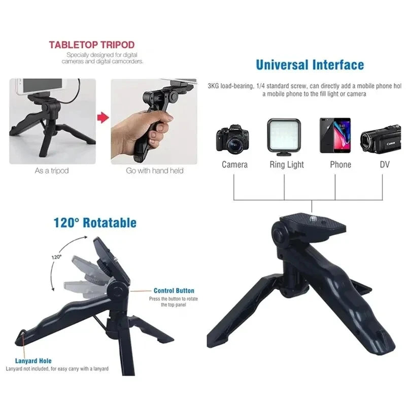 Smartphone Vlogging Kit Tripod Mic LED Light for TikTok