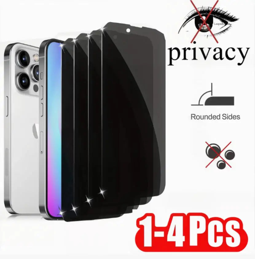 Anti-Spy Privacy Tempered Glass iPhone Screen Protector | Full Cover Anti-Peep Film iPhone 16–6 SE