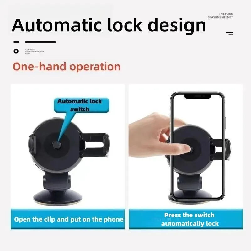 Universal Windshield Suction Cup Phone Holder for Smartphones