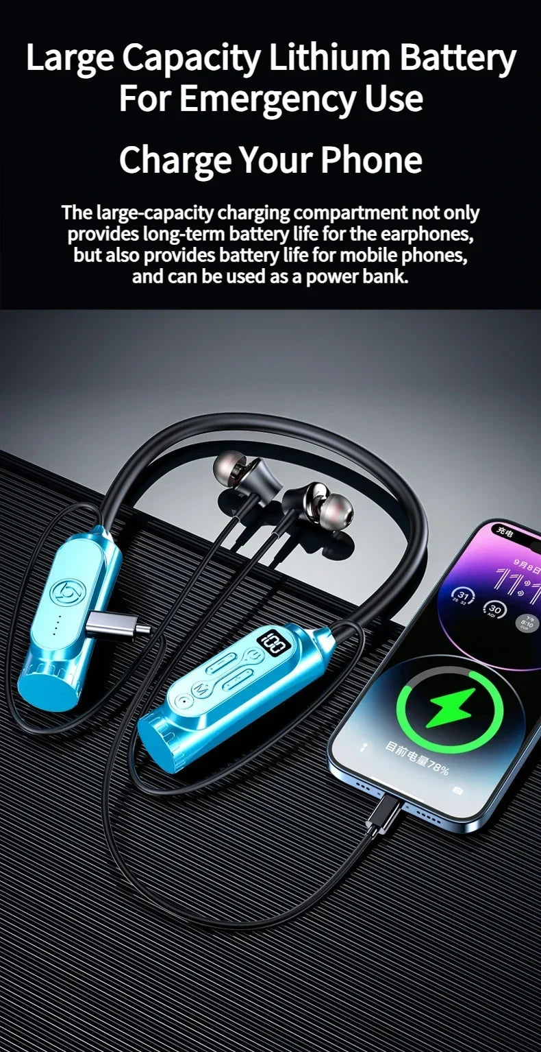 Luxuglow Smart Neckband Earphones with ANC and Power Bank