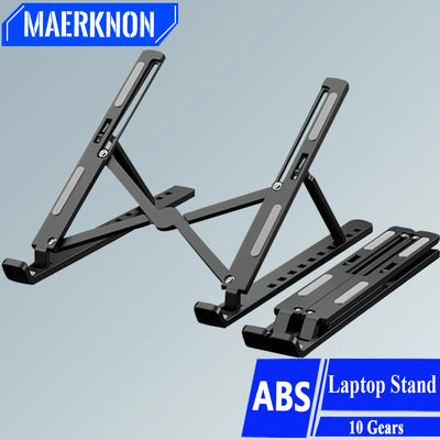 Foldable Adjustable Laptop Stand – Portable ABS Bracket for MacBook Air Pro PC