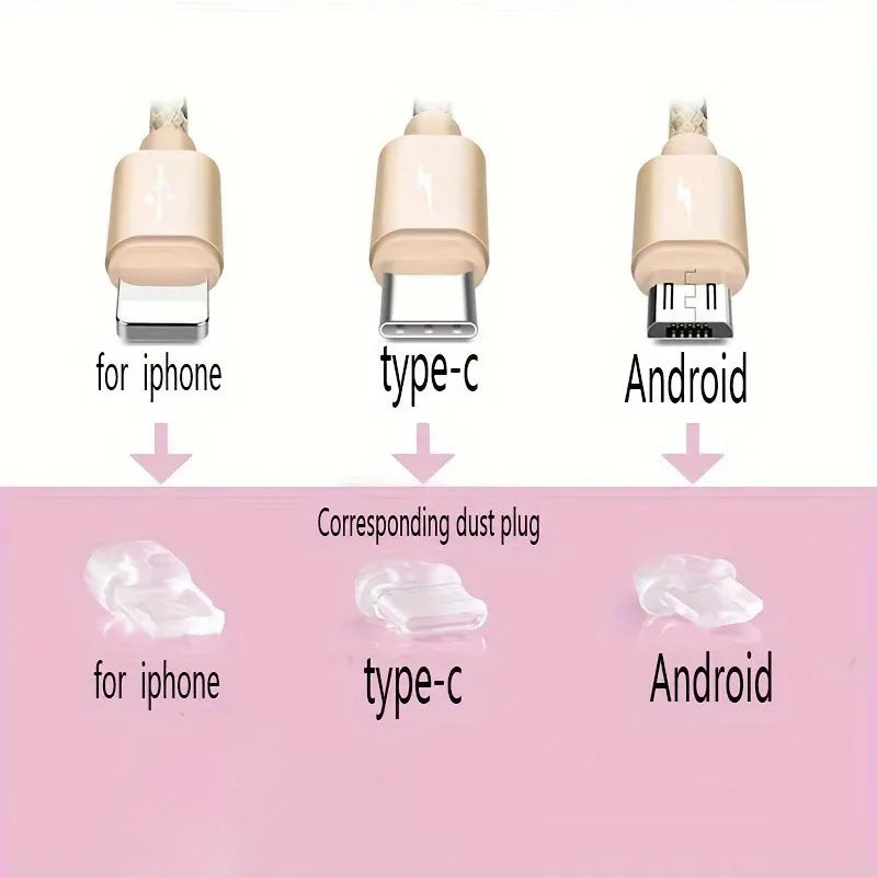 Cute Phone Dust Plug Charm | Type-C & iPhone Jack Stopper | Anti-Dust Port Cap Pendant Accessory