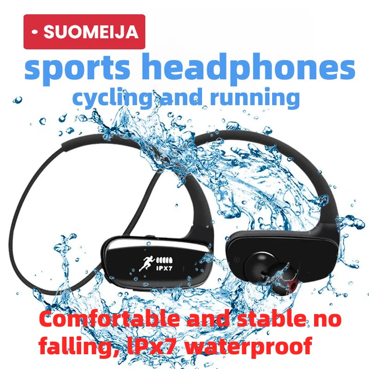SUOMEIJA SM808 Bluetooth 5.3 Neckband Earphones - Dual Playback, ANC — SUOMEIJA SM808 Bluetooth Neckband Earphones