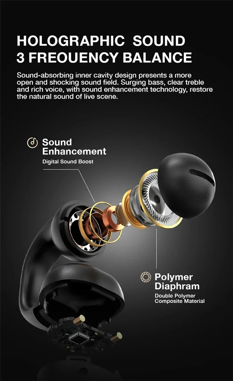 VIKEFON Open-Ear Bluetooth 5.3 Air Conduction Sport Headphones