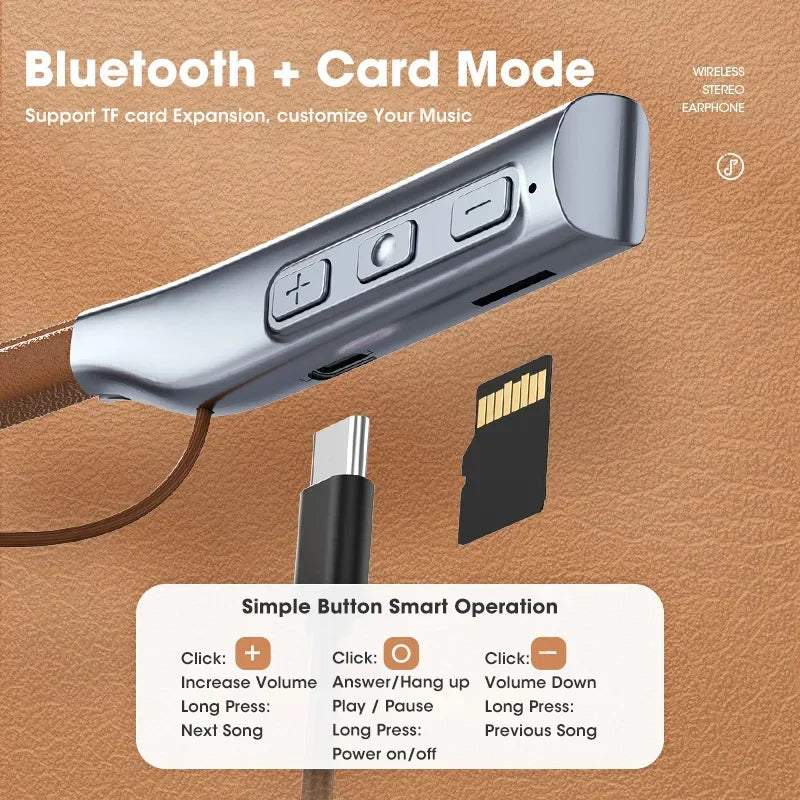 Lamgool Sports Bluetooth Earphones with Micro SD Slot - Sweatproof & Water Resistant
