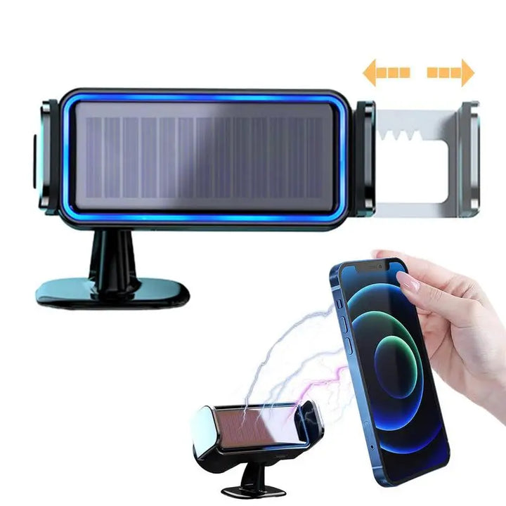 Solar Powered Car Phone Mount with Auto Clamping — magsafe accessories