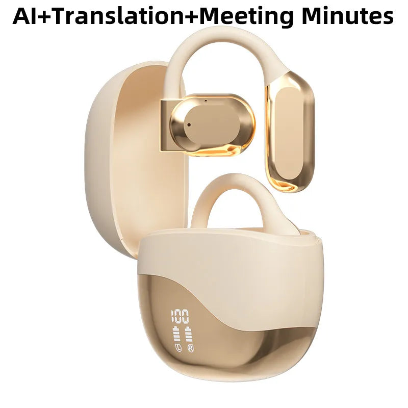Bluetooth 5.3 Open-Ear Earphones with Active Noise Cancellation
