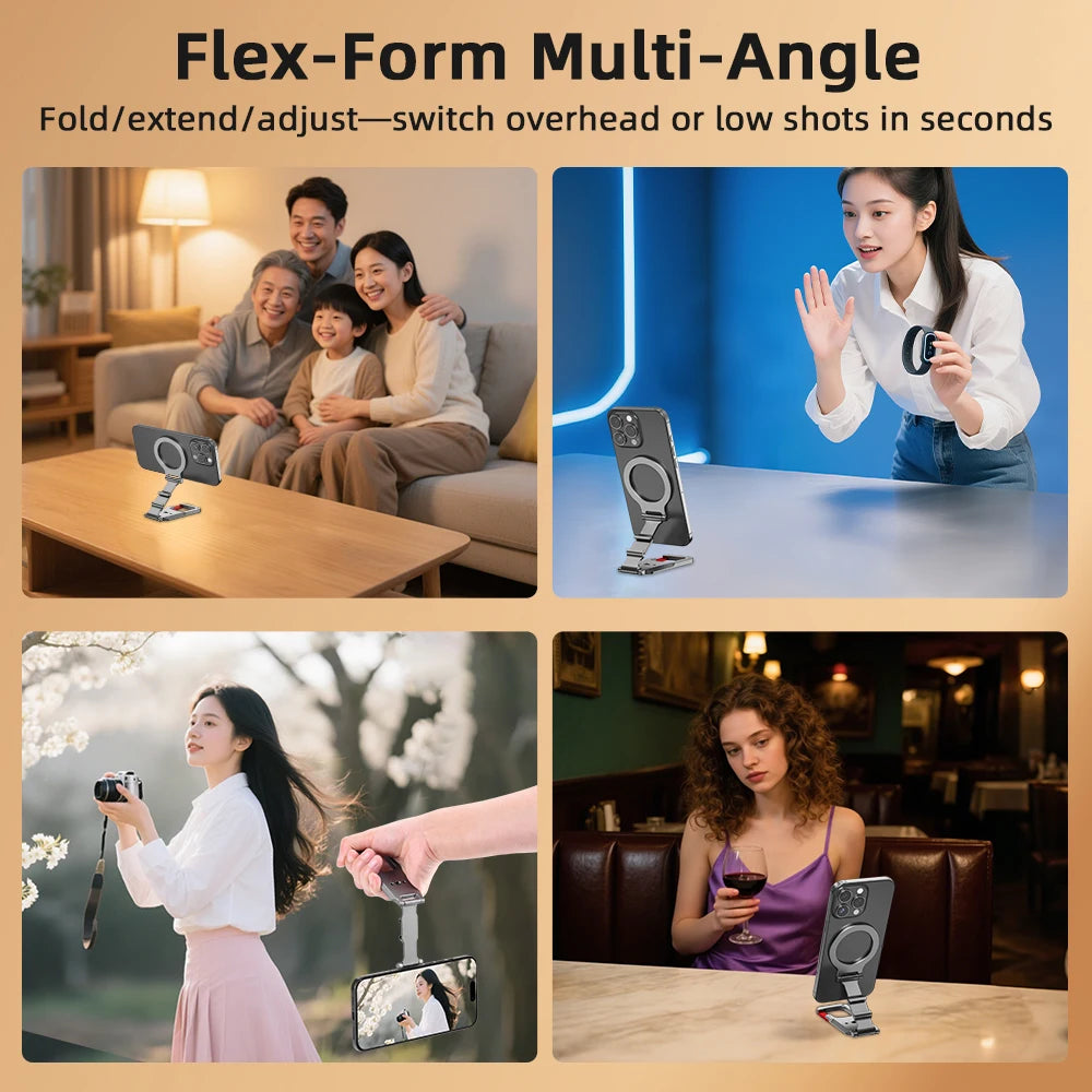 Flymile Magnetic Carabiner Phone Holder – MagSafe Tripod Handle for iPhone 17