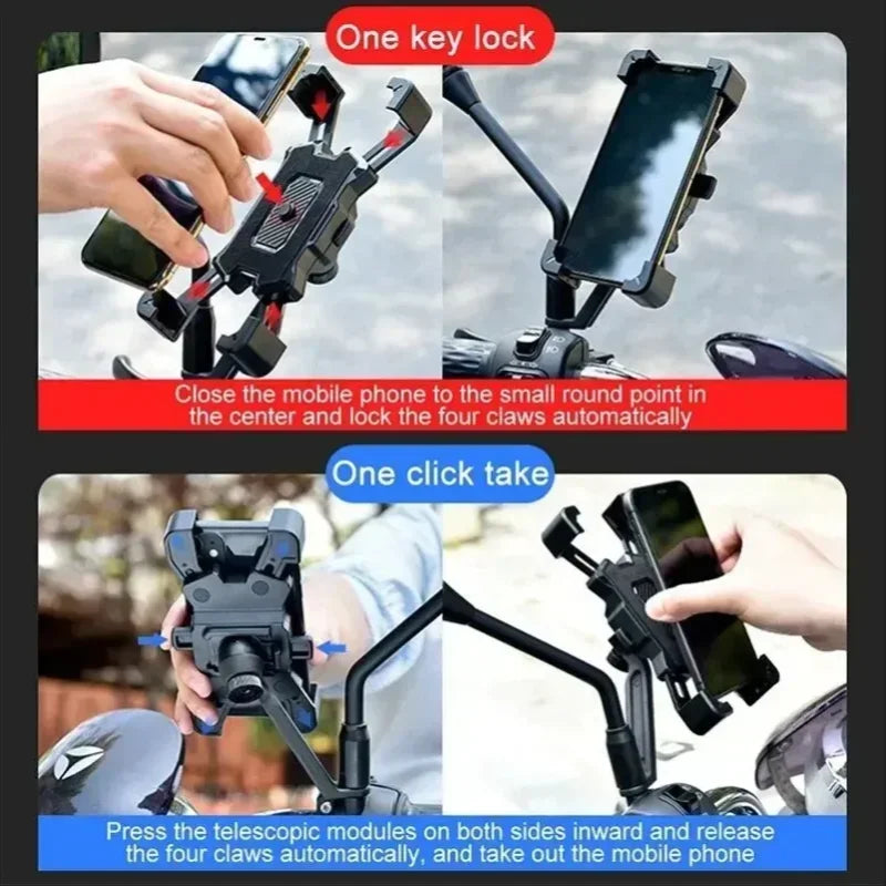 360° Rotatable E-Bike Phone Holder | Non-Slip MTB Motorcycle Bicycle Mount | iPhone Xiaomi Stand