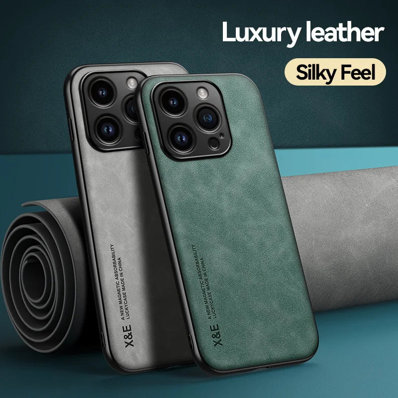 Luxury Sheepskin Leather iPhone Case - Best Magsafe Accessories — luxury sheepskin case for iphone