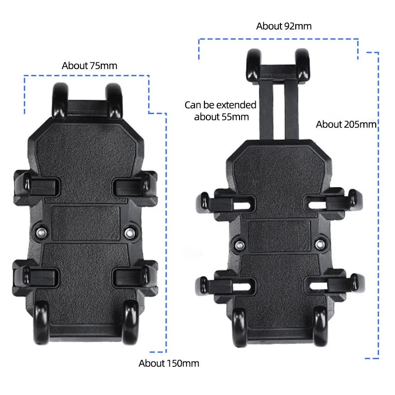 Motorcycle Phone Holder – Aluminum Shock Absorber Handlebar Mount GPS Bracket