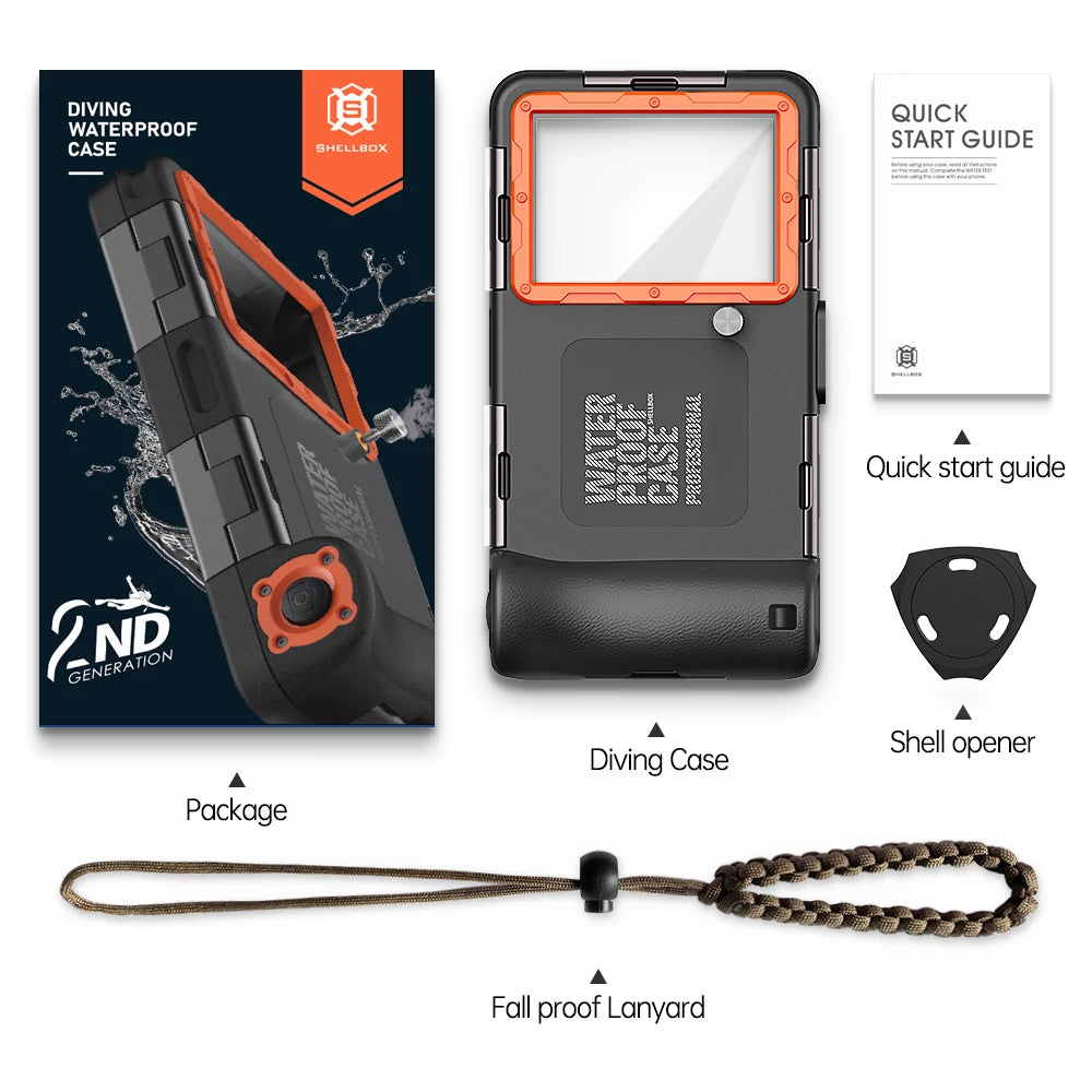 Shellbox Waterproof Diving Phone Case - Durable Underwater Protection