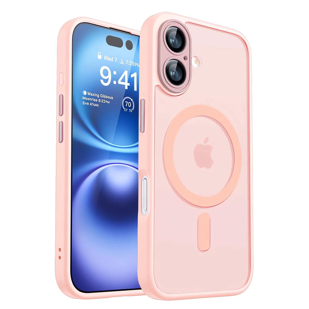 Magnetic Luxury Armor Shockproof Case For iPhone 17 Air 16 15 14 13 12 11Pro Max Magsafe Wireless Charge Matte Translucent Cover
