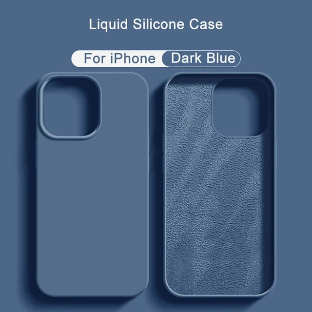 keai Original Liquid Silicone iPhone Case | Shockproof Anti-Scratch Cover iPhone 15–11 Pro Max Plus