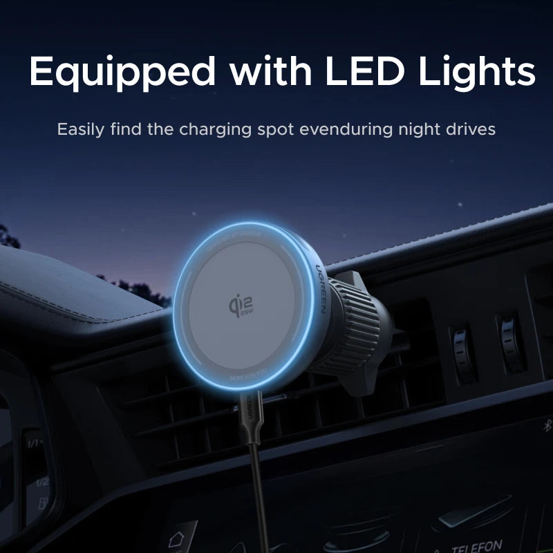 UGREEN Qi2.2 25W Magnetic Car Charger and Phone Holder