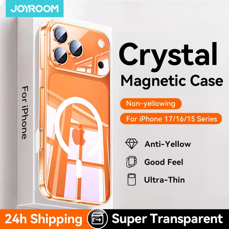 MagSafe Clear iPhone Case for iPhone 15, 16, 17 - Crystal Anti-Yellow