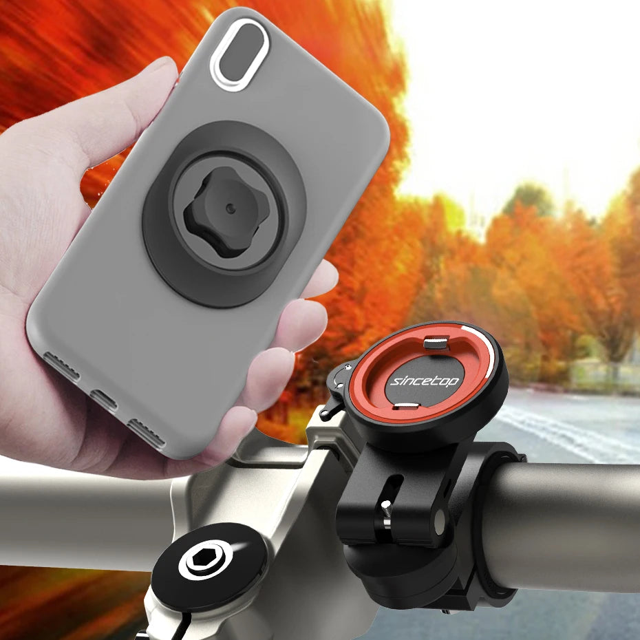 SINCE TOP Universal Motorcycle and Bike Phone Mount with 360° Rotation
