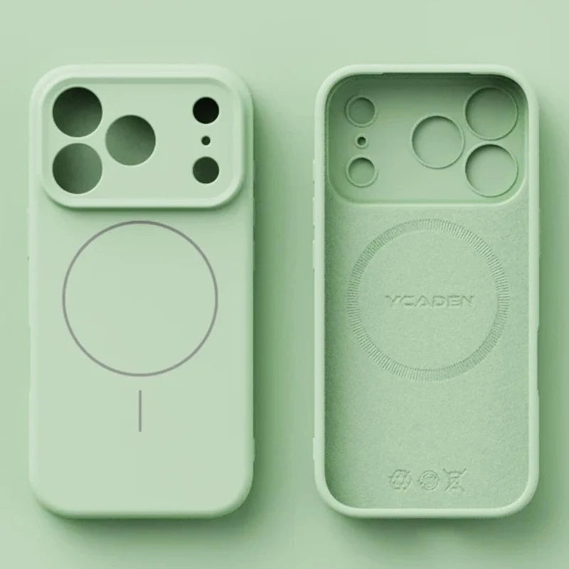 Magnetic Liquid Silicone MagSafe iPhone Case for iPhone 12 13 14 15 16 17 Pro Max