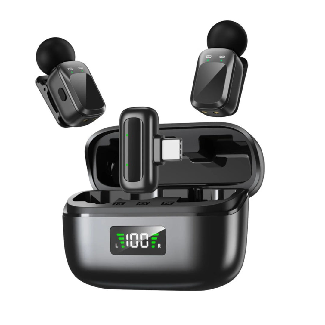Wireless Lavalier Mic & Magnetic Monitor Kit for Smartphone Vlogging